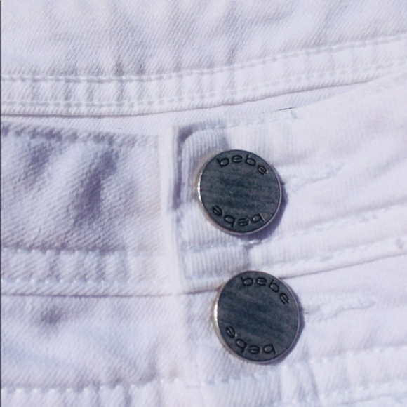 Bebe white denim shorts - Picture 6 of 8